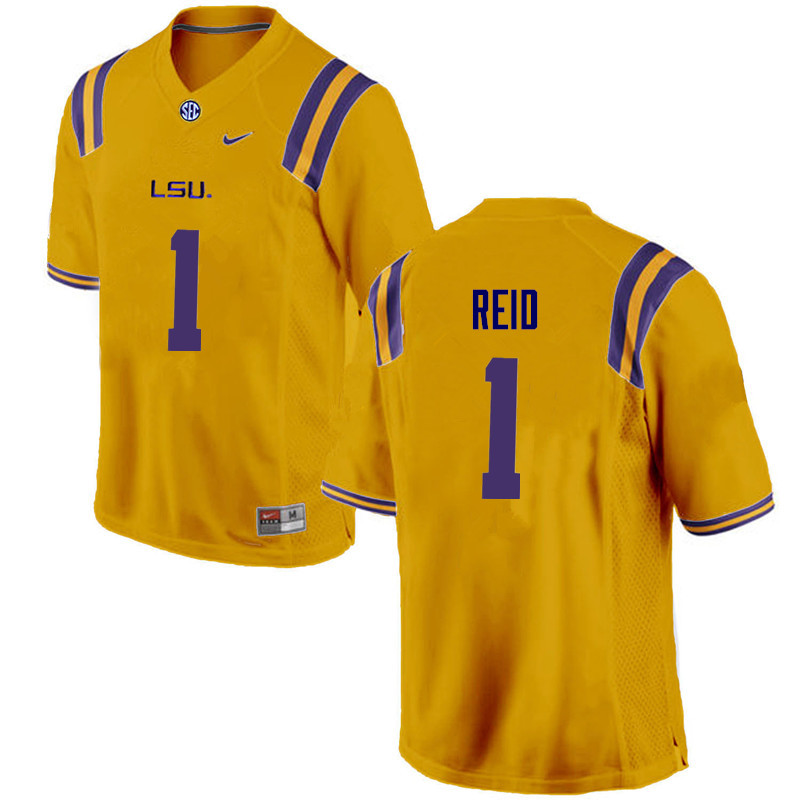 Men LSU Tigers #1 Eric Reid College Football Jerseys Game-Gold - Click Image to Close